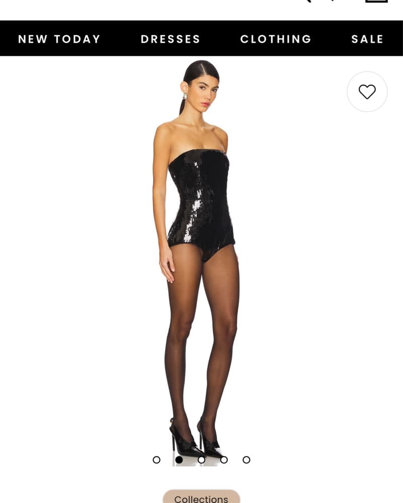 Estella Romper in Sequin Black - Image 4