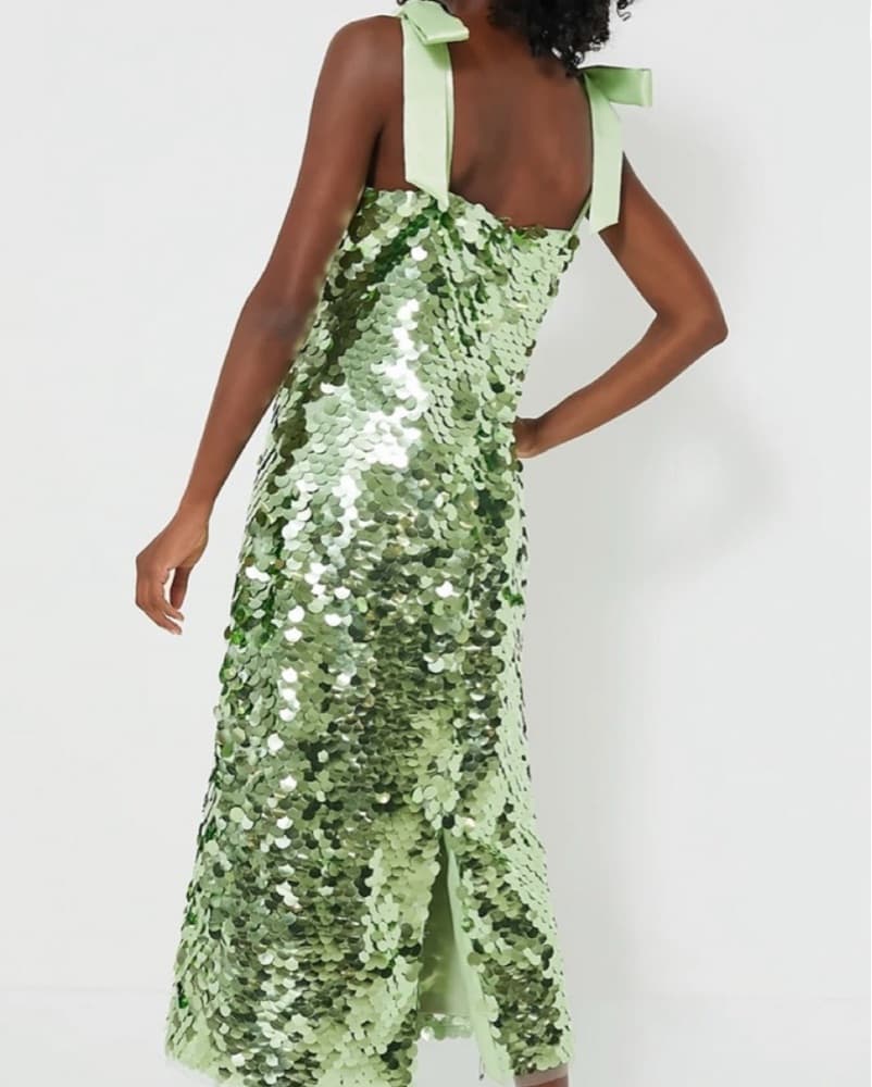 Mint Chip Sequin Midi Dress - Image 2