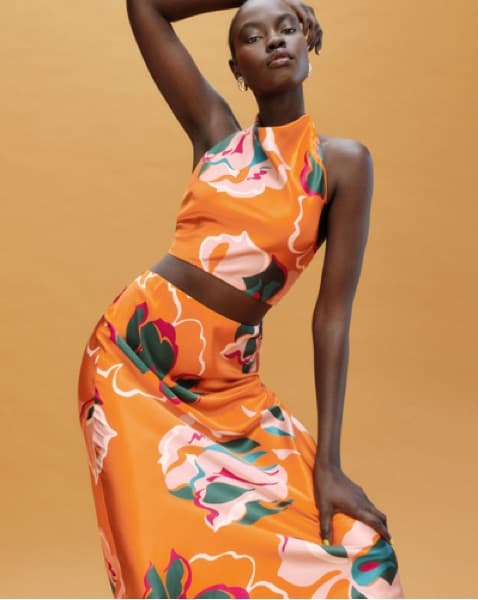 Reformation Eros Silk Two Piece - Image 1