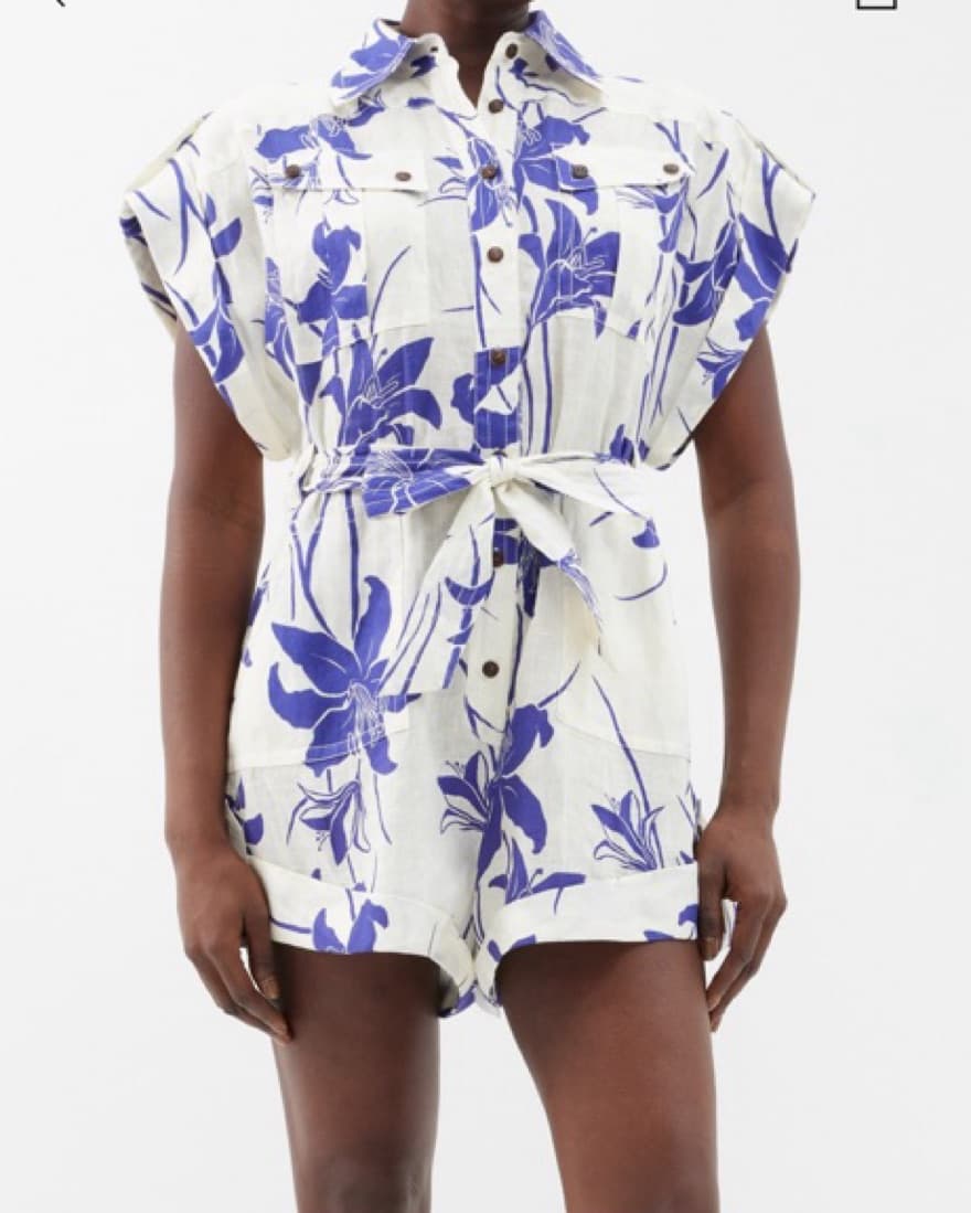 Zimmerman Linen Playsuit/ Romper - Image 1