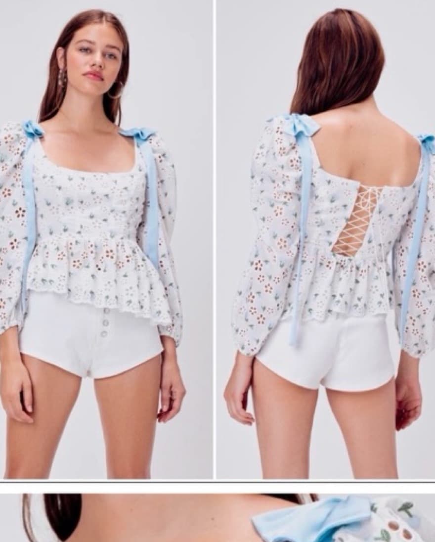 For Love And Lemons Wild Cherry Blouse - Image 5