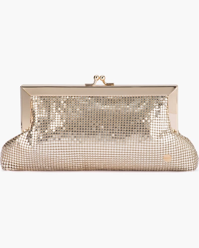 Gold Mesh Frame Clutch - Image 1