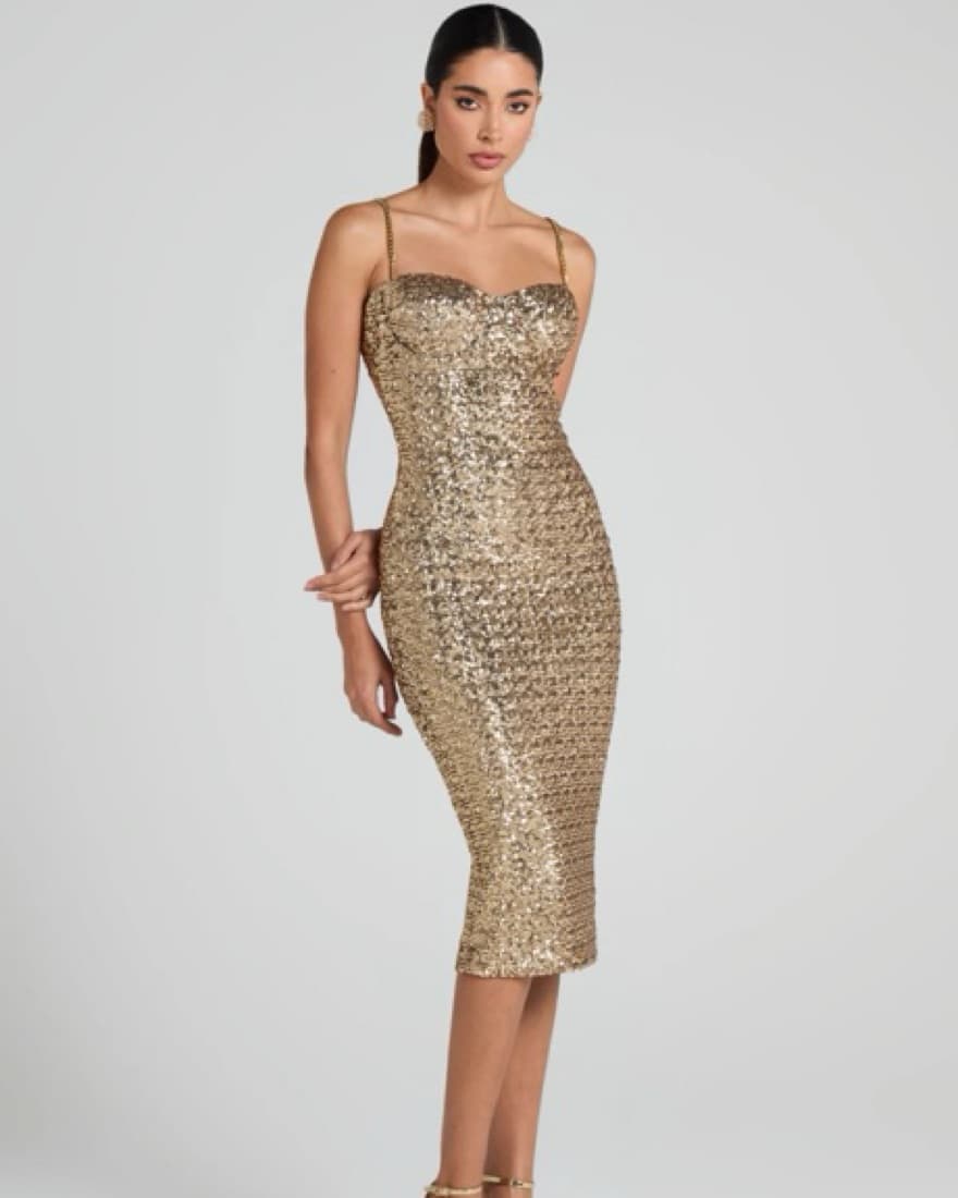 Nadine Merabi Nina Gold Dress  - Image 2