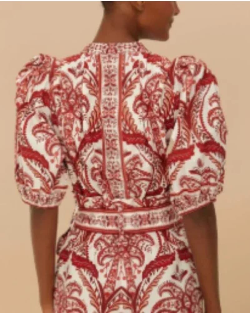 Farm Rio Red Short Sleeve Romper - Image 2