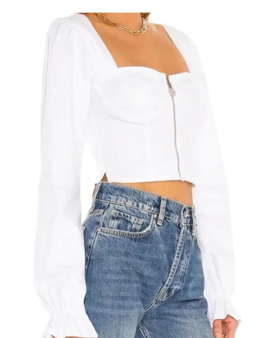 Revolve OW Collection White Corset Top - Image 3