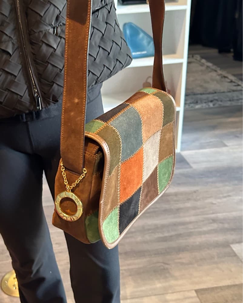 Celine Patch Work Cross Body Bag - Image 3