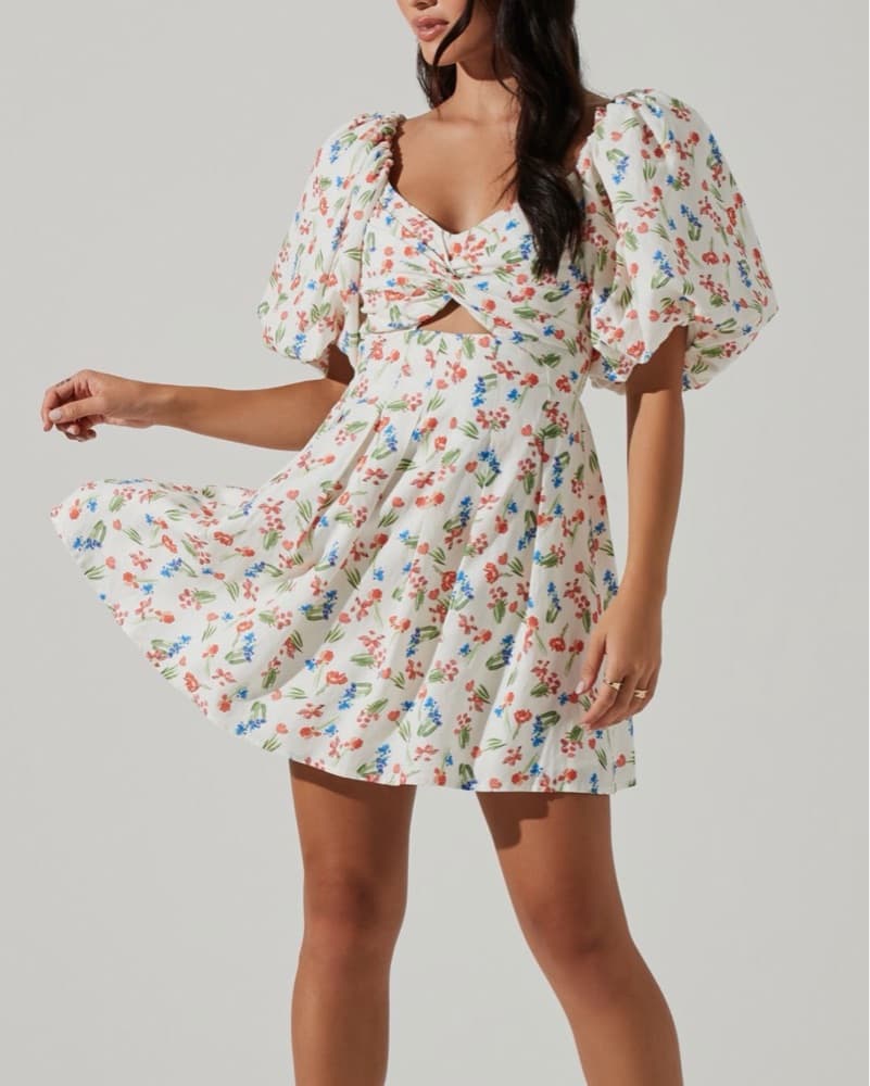 ASTR the Label Serlida Puff Sleeve Dress - Image 1