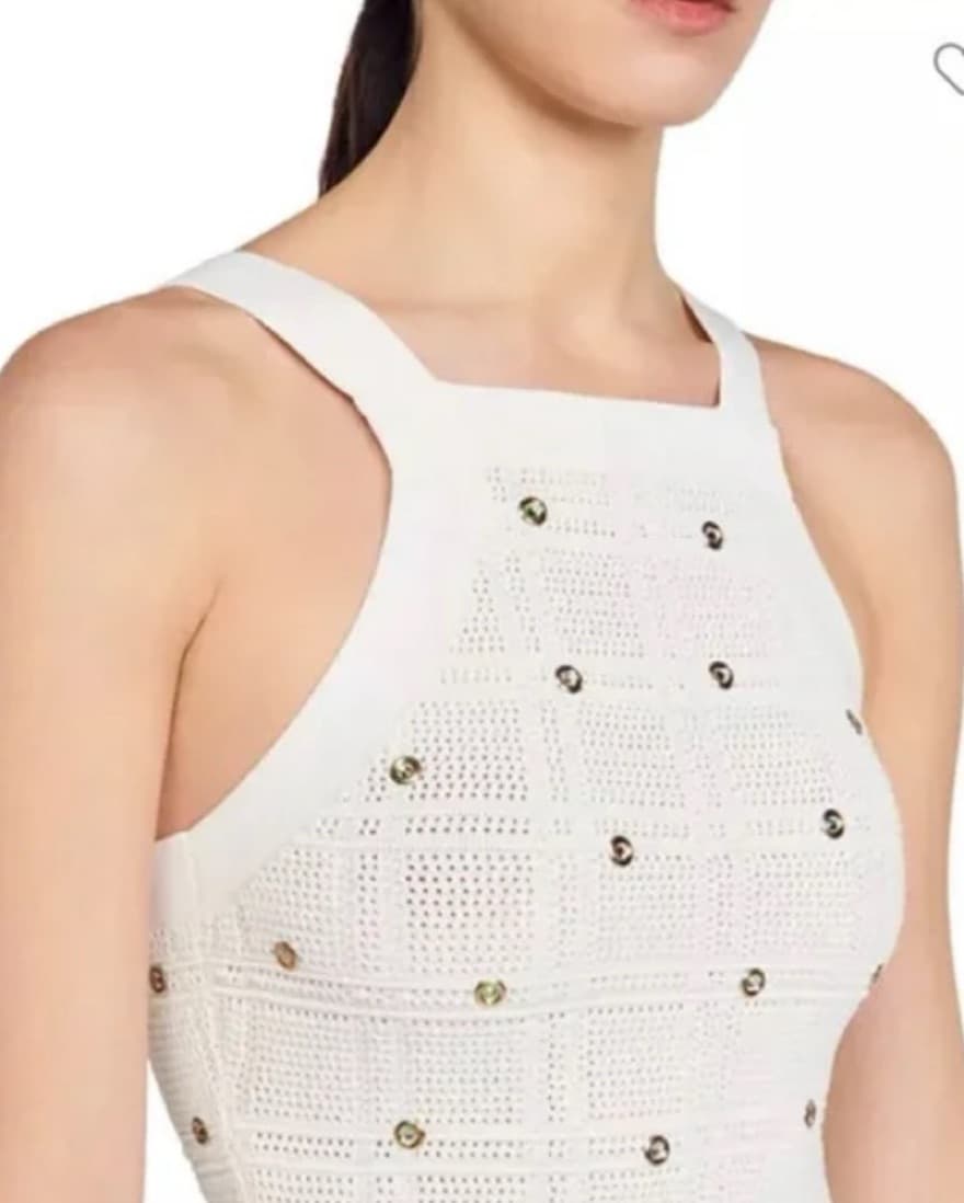 Maje White Fringe Dress - Image 5