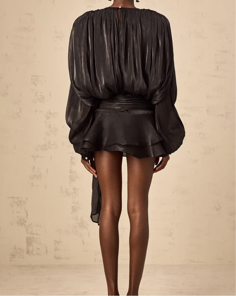 Miss Rosier - Ruffle Pleated Mini Dress - Image 3
