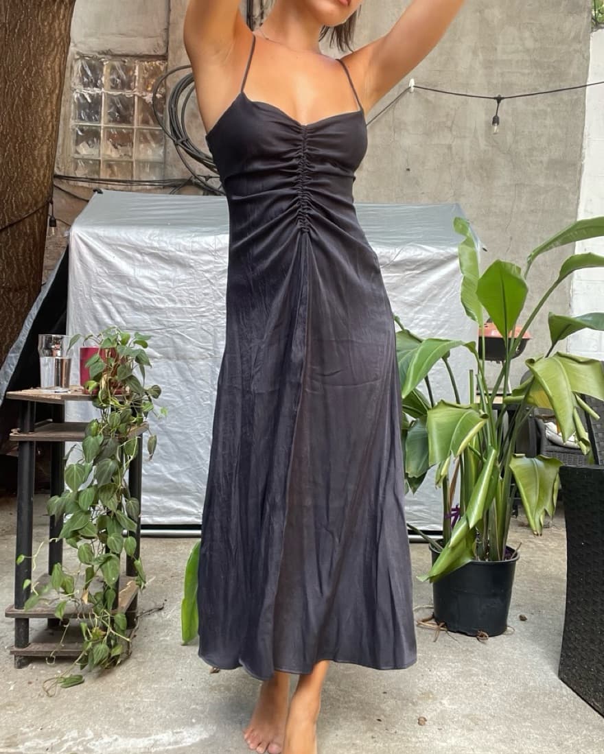 Navy MANGO Midi Dress  - Image 1