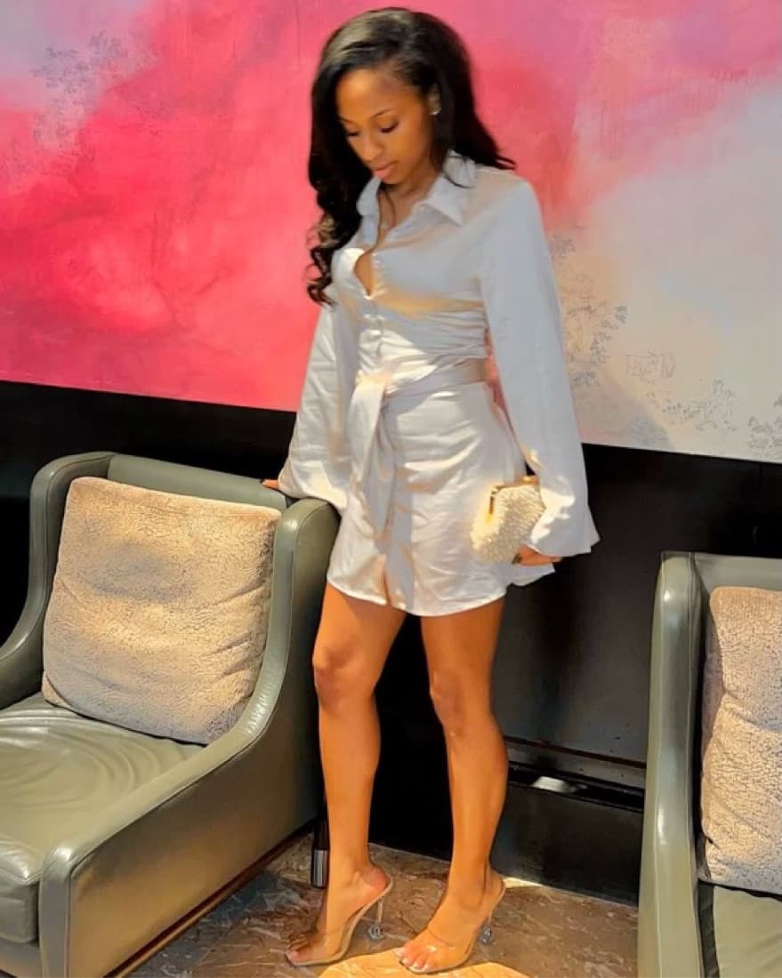 Whitefox Satin Shirtdress - Image 2