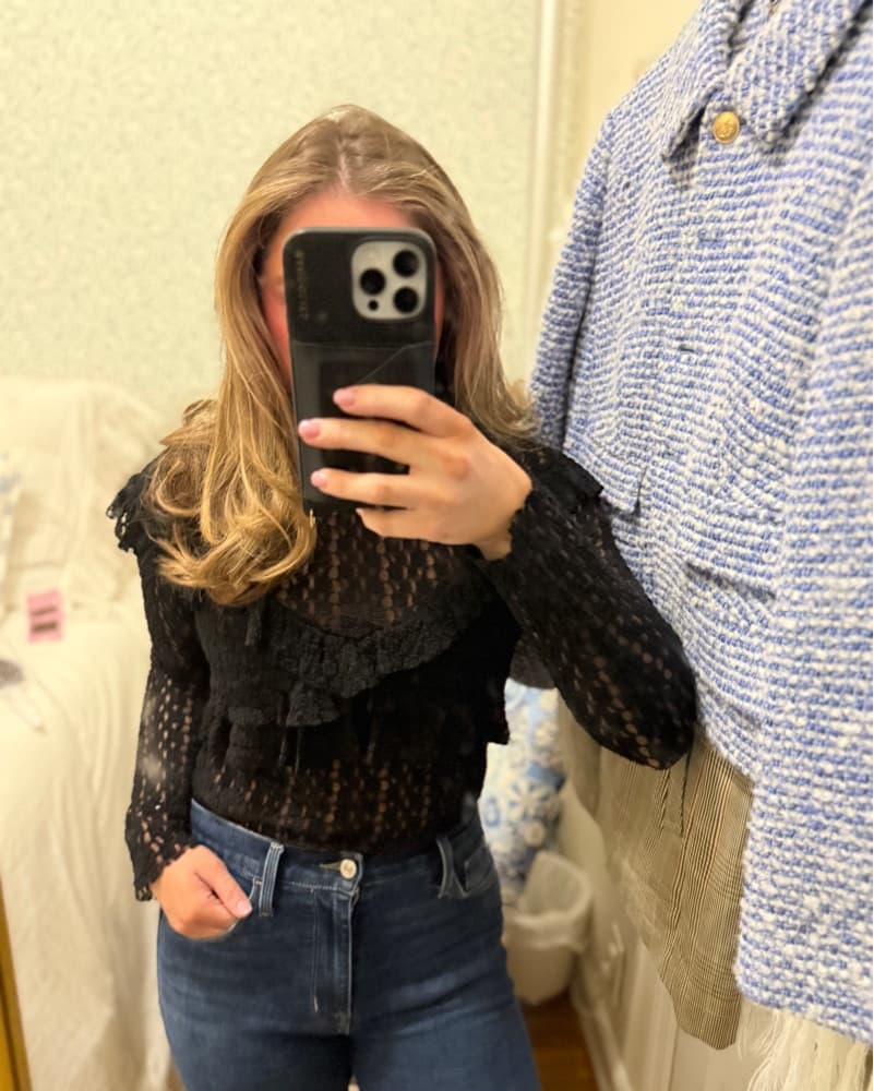 ZARA Ruffle Lace Top - Image 1
