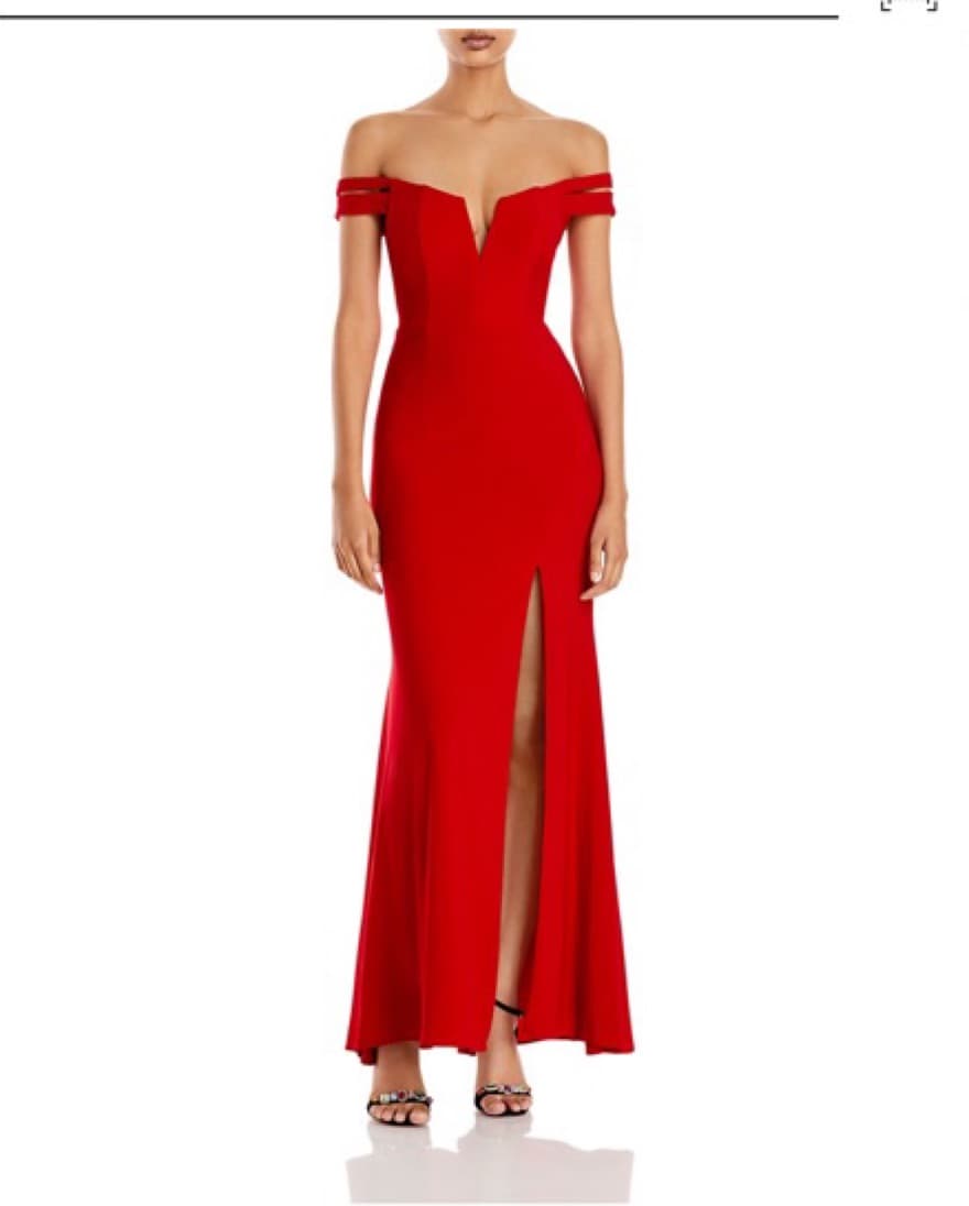 Red Formal AQUA Bloomingdales Dress - Image 1