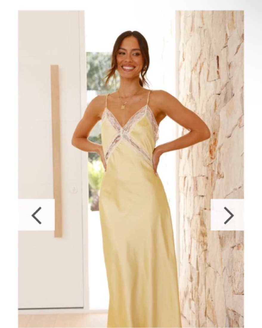 westley maxi dress- yellow - Image 1