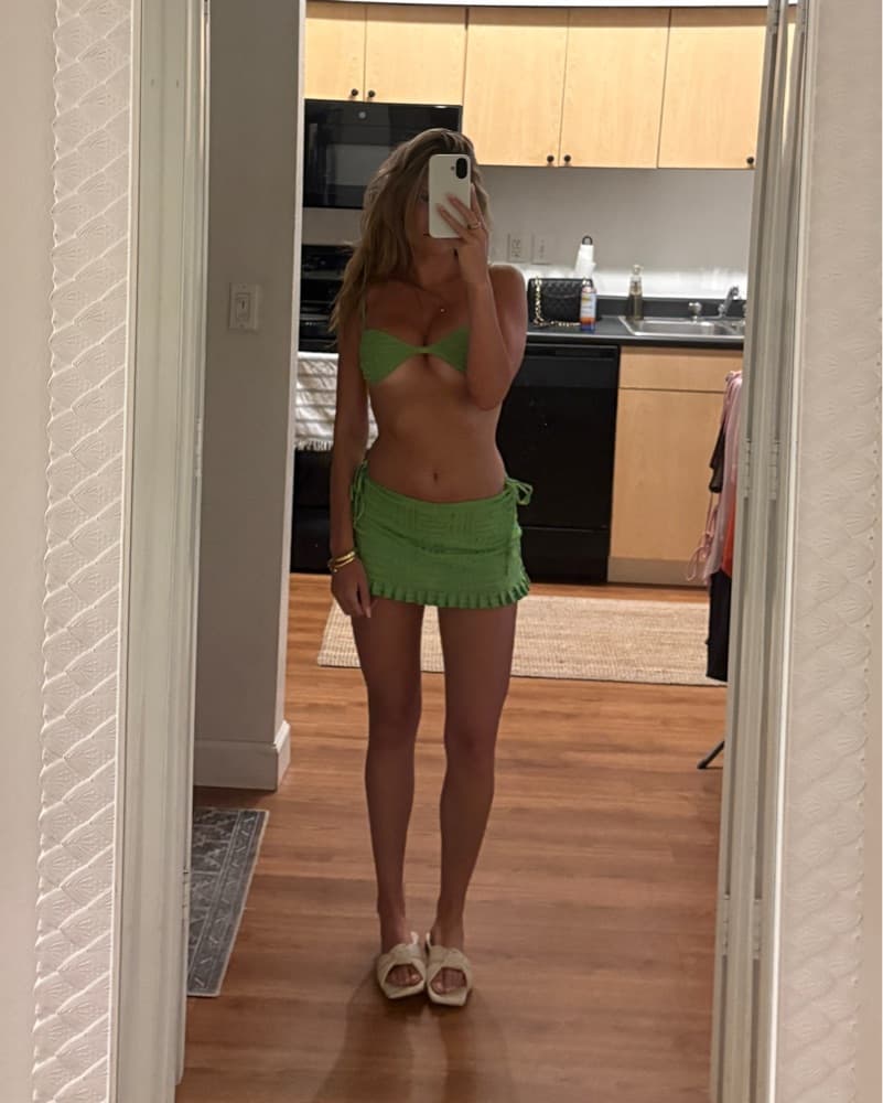 Este Lime Green Bikini Set With Skirt - Image 1