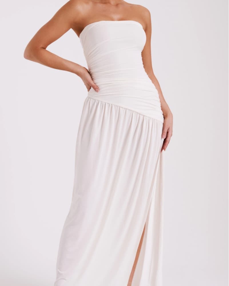 Ivory Semi Sheer Meshki Dress - Image 2