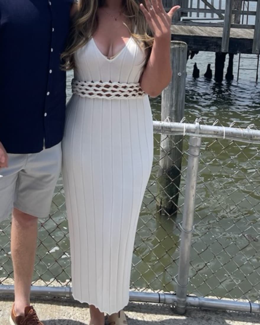 Revolve White Engagement Dress - Image 6