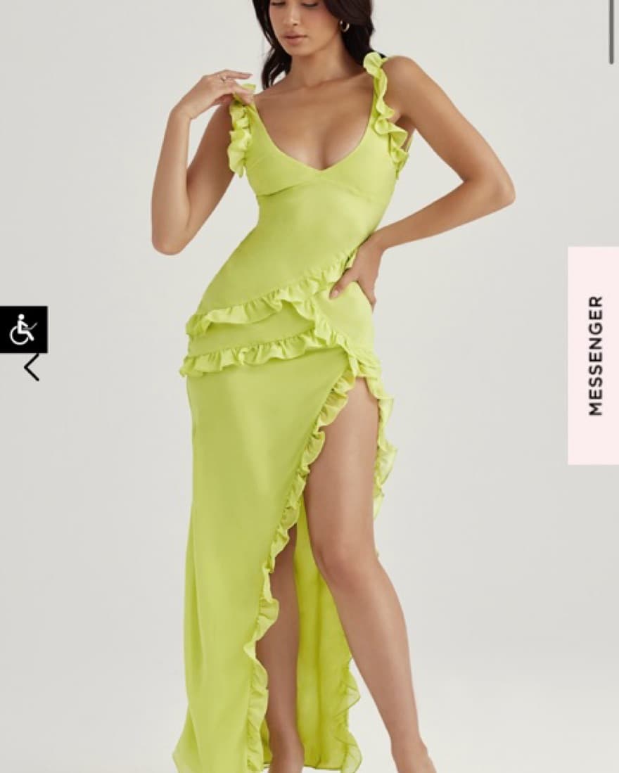 house of cb pixie lime ruffle maxi dress - Image 5