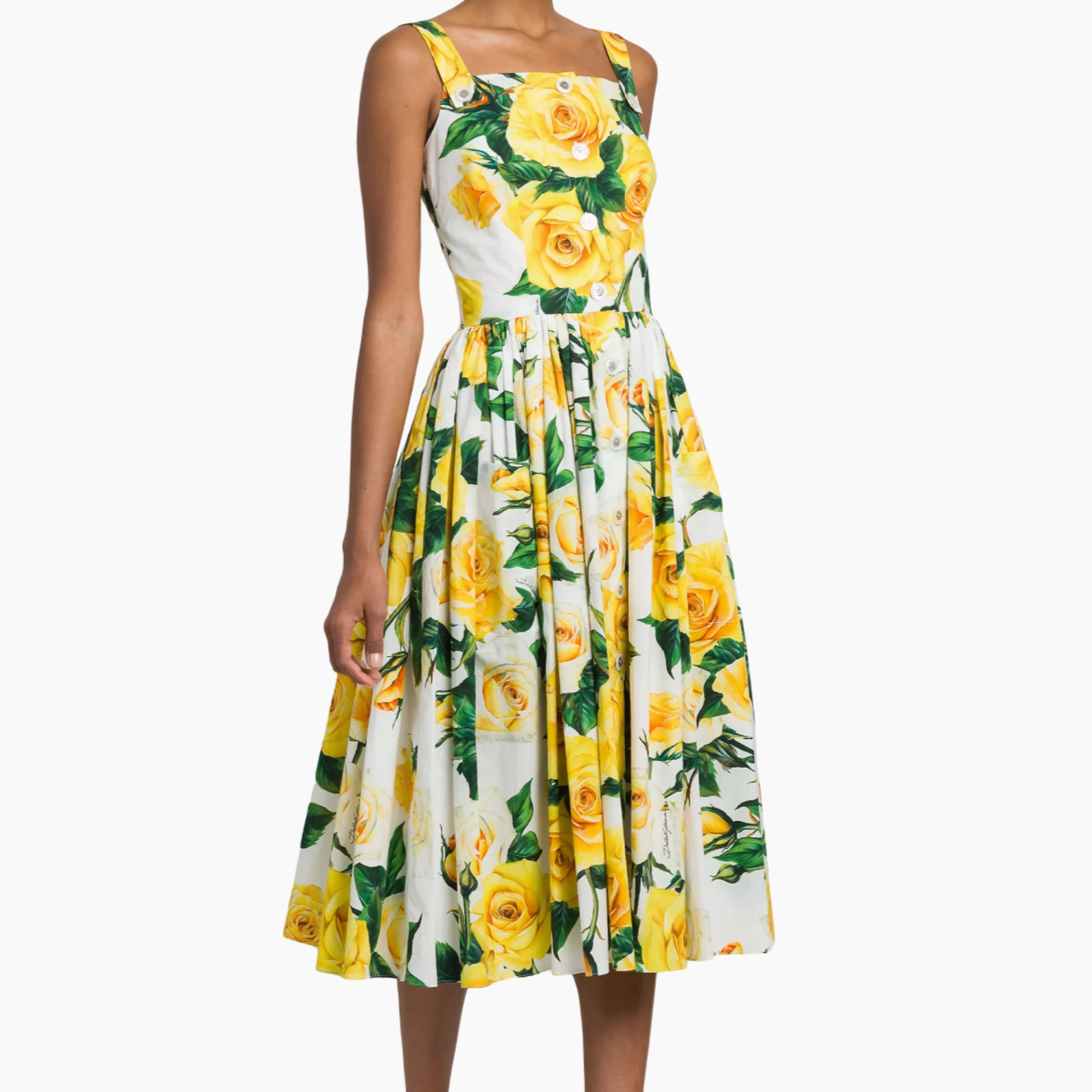 Dolce & Gabana Rose Tank Midi Dress  - Image 2