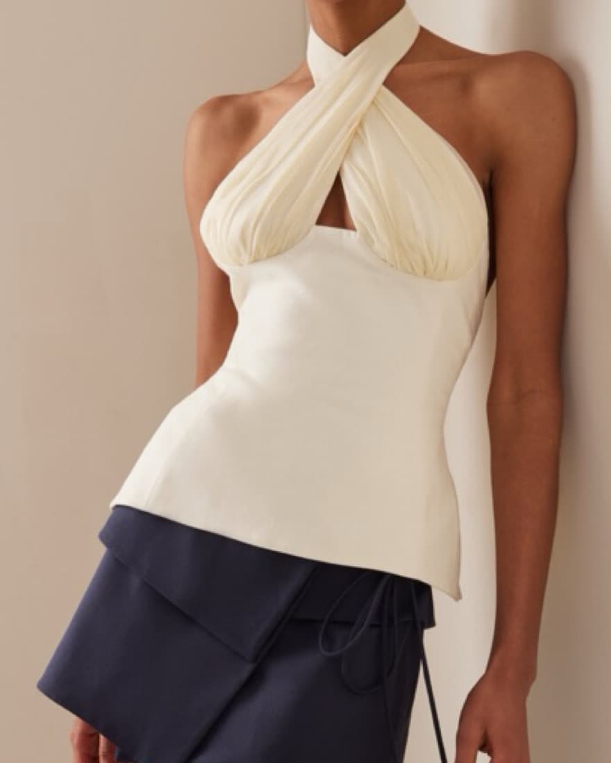 Tae Park Silk Halter Top - Image 1