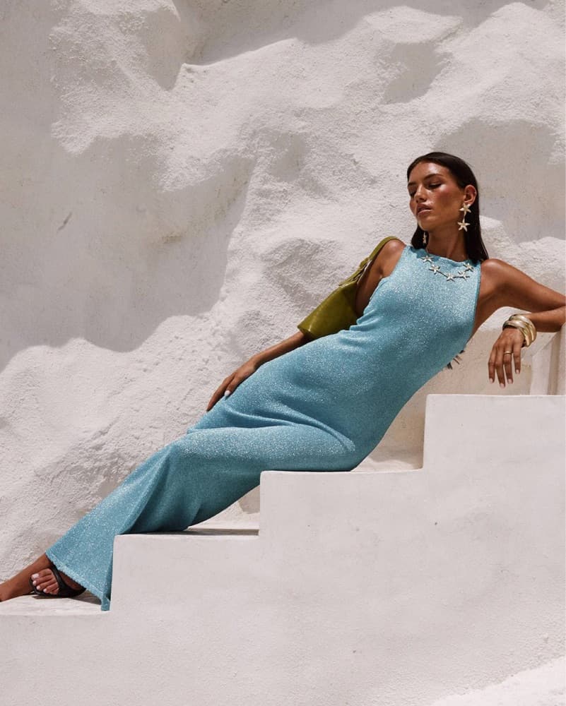 Tourista Maxi Dress Blue - Image 2