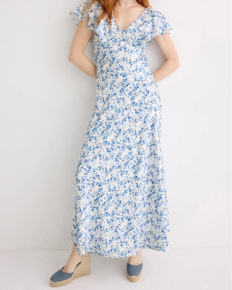 Blue V-Neck Slip Dress - Image 1