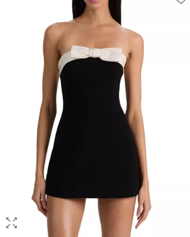Alice + Olivia Katya Sculpted Bow Dress - Image 1