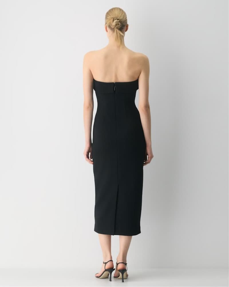 Classy Black strapless Dress - Image 4