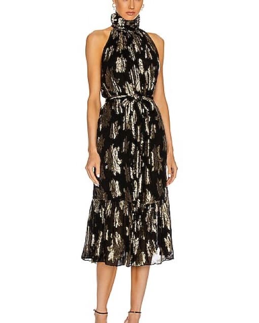 Iro Black And Gold Dress With Pockets 4 - Image 3
