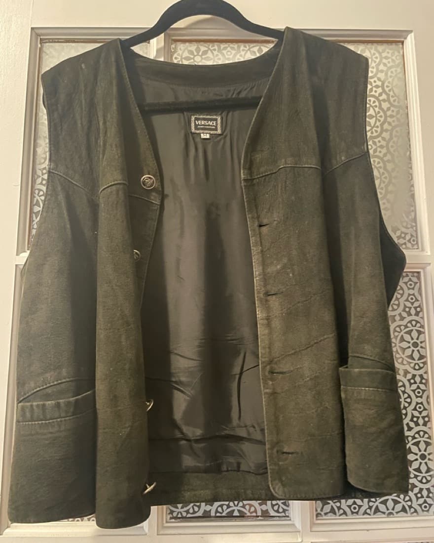 Vintage Black Versace Vest - Image 1