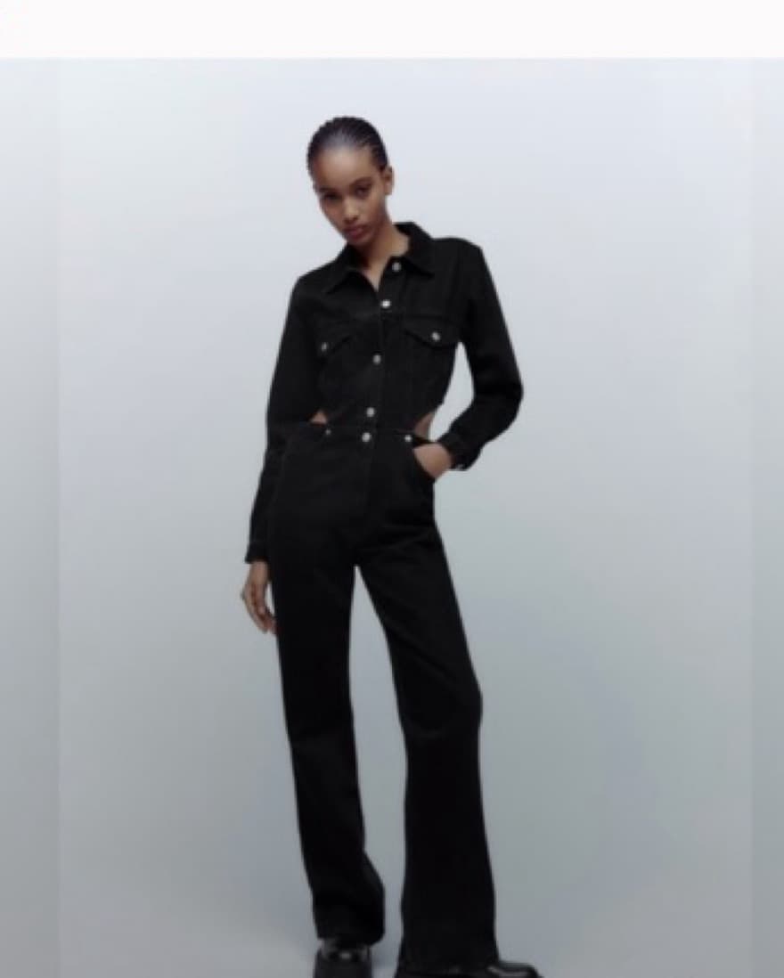Black denim Zara Jumpsuit - Image 1