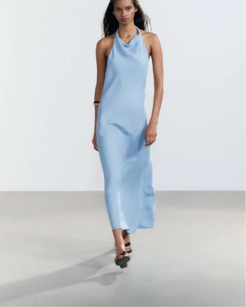ZARA blue maxi dress - Image 1