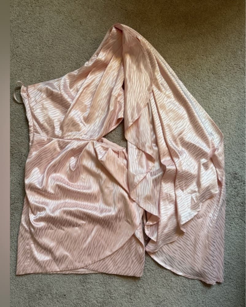 Pink Runaway Label Draped Mini Dress XS - Image 4