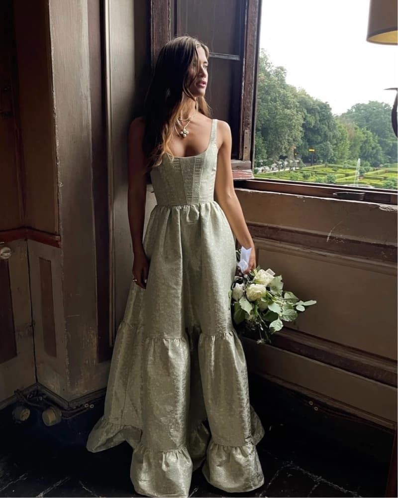 ** SOLD **V. Chapman Avery Dress Green - Image 1
