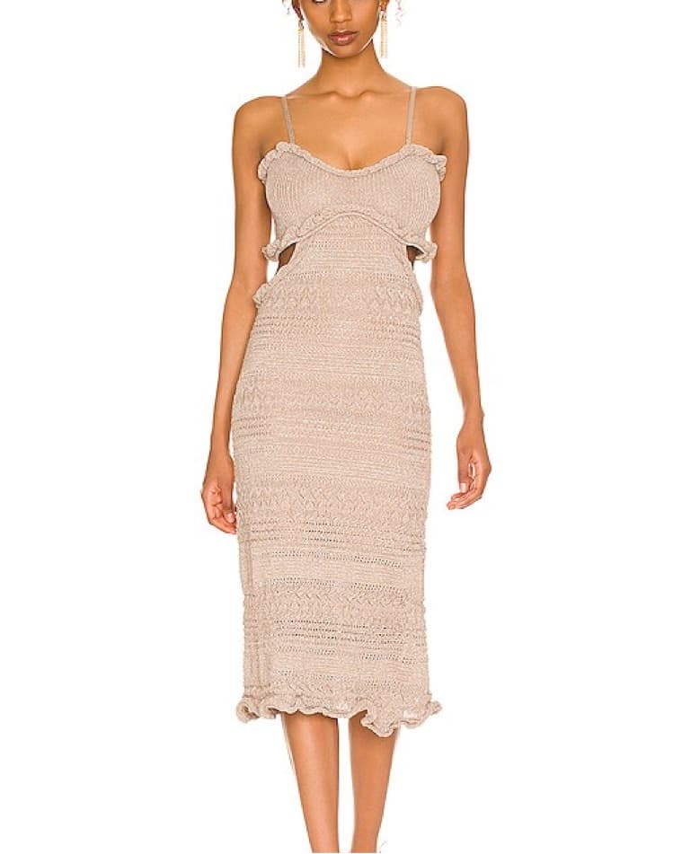 Misa Skye Fitted Lurex Dress - Image 1