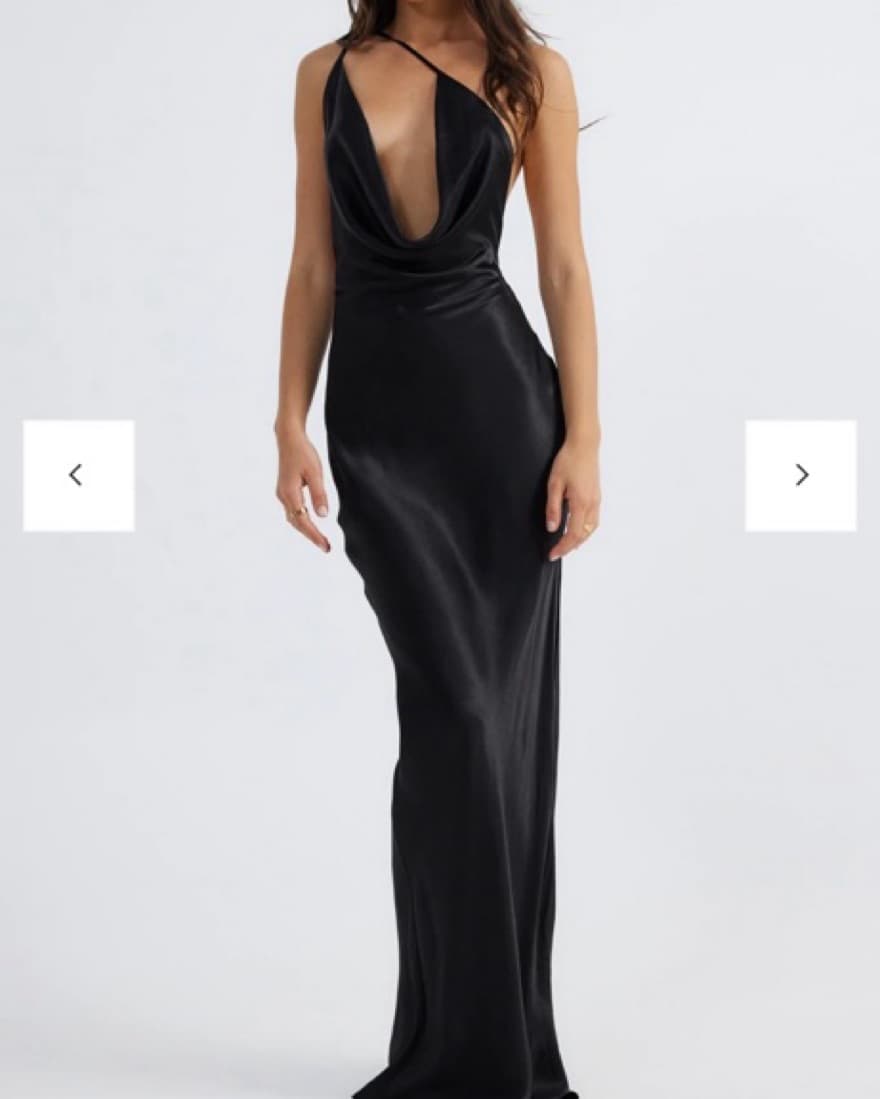 SNDYS satin black maxi dress - Image 1