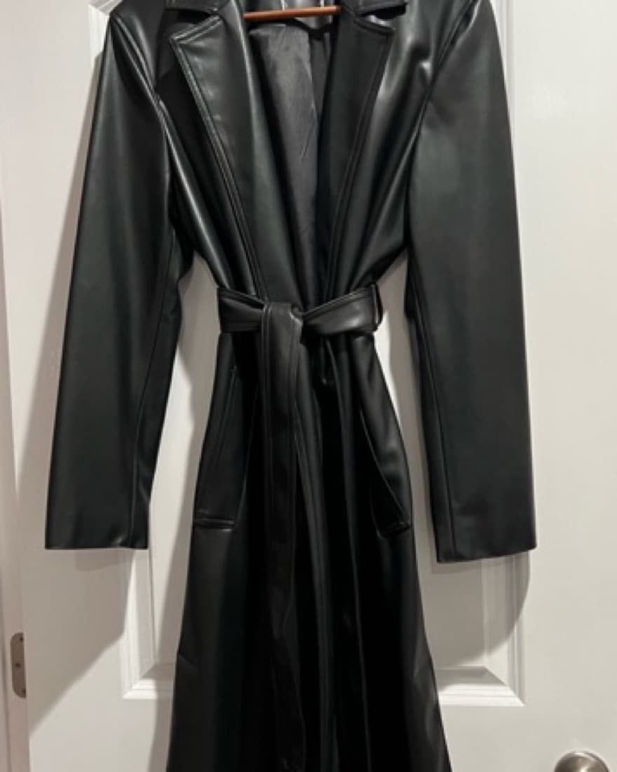 Faux Leather Zara Coat - Image 1