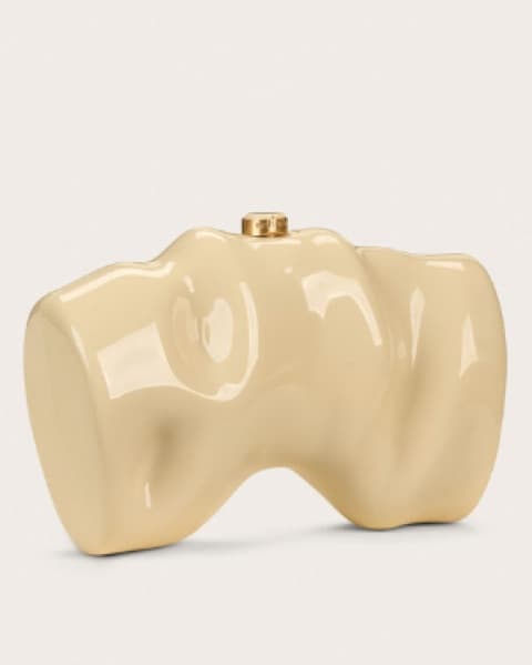 Cult Gaia Scrunch Clutch - Light Beach - Image 3