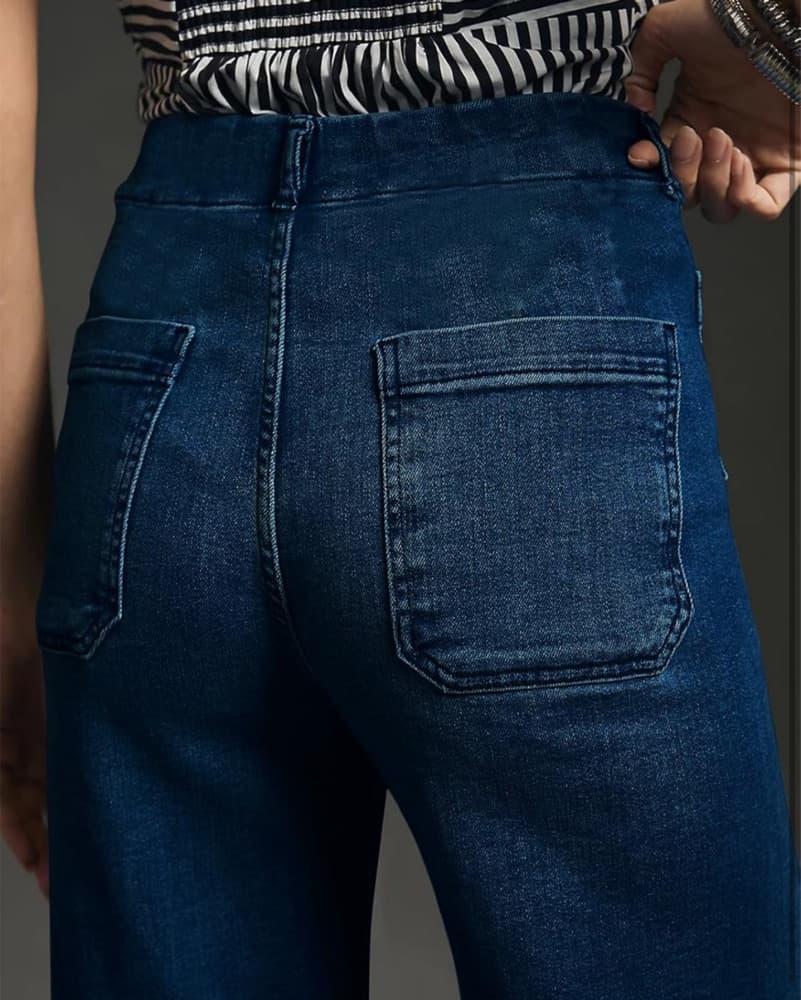 Wide Leg High Waisted Stretchy Jeans - Image 3