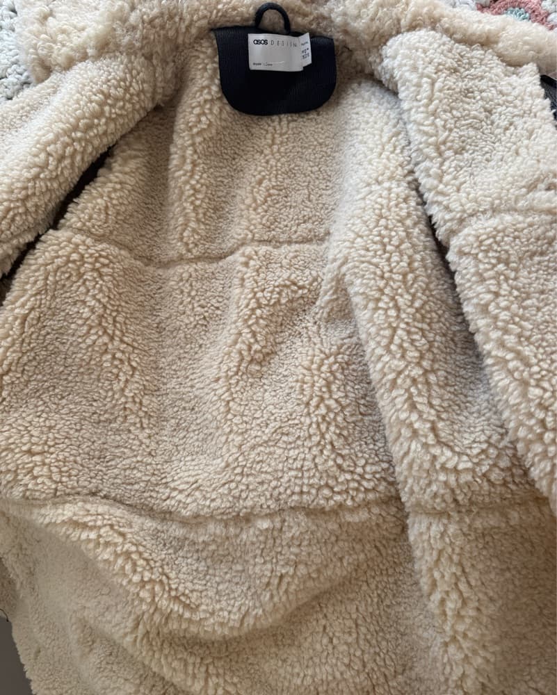  ASOS Shearling Leather Coat  - Image 5