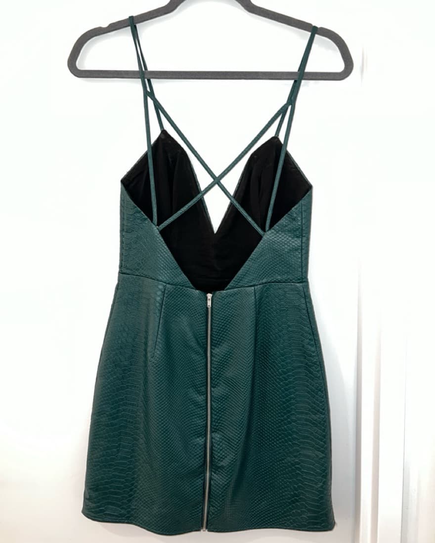 Leather Mini Dress - Image 5