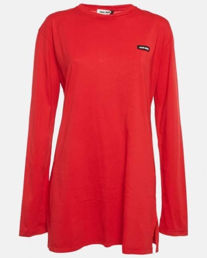 Miu Miu Red Long Sleeve Top - Image 10