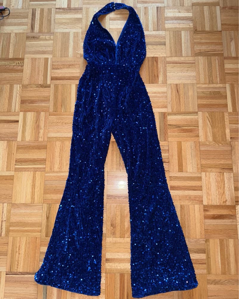 Birthday Party Sequin Halter Jumpsuit 💙 - Image 2