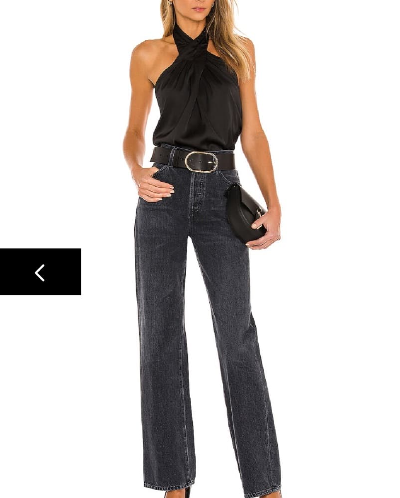 Black Revolve Halter Neck Top - Image 3