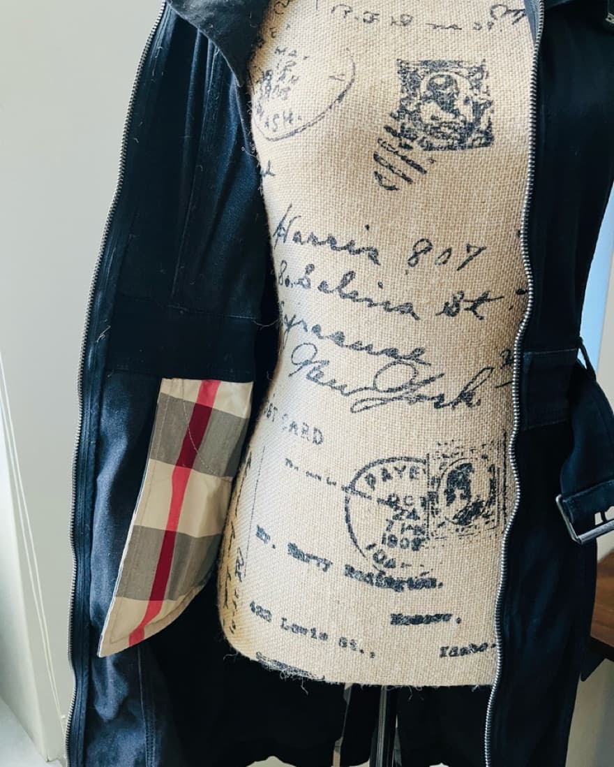 Vintage Burberry Denim Sleeveles Dress - Image 5