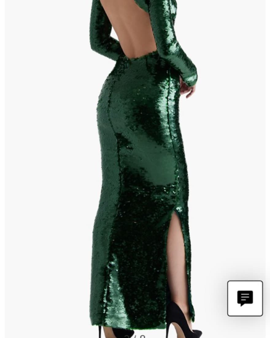 Green Sequin Holid Gown - Image 2