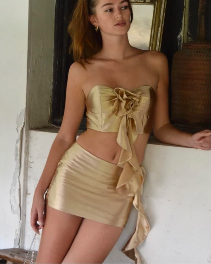Gold Skirt Set - Image 2