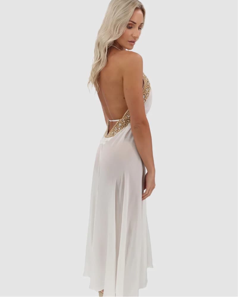 Radiant Rhinestone-Embellished Maxi Dress - Image 2