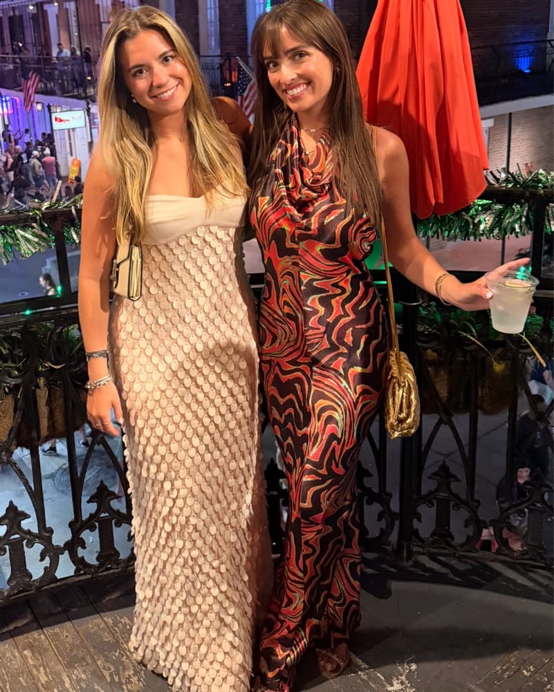Vibrant Patterned Halter Gown - Image 3