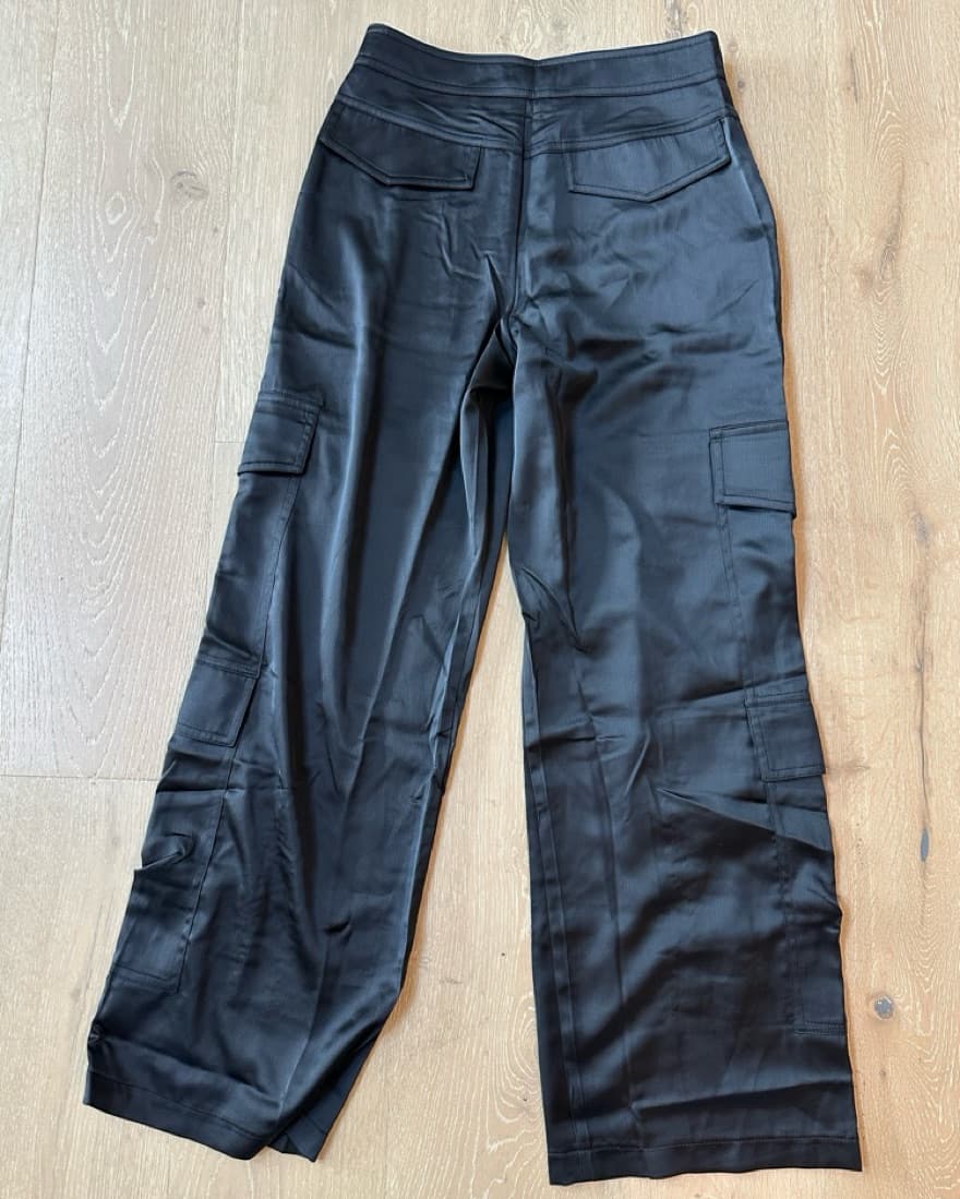 Mid Rise Satin Cargos - Image 5